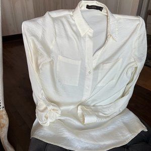The Limited-Cream Crepe Blouse size small